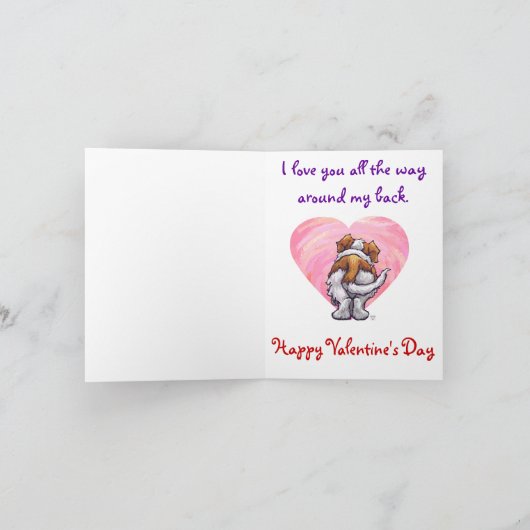 St. Bernard Valentinstag Feiertagskarte (Innenseite)