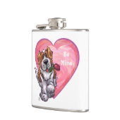 St. Bernard Valentinstag Flachmann (Links)