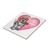 St. Bernard Valentinstag Fliese (Seite)