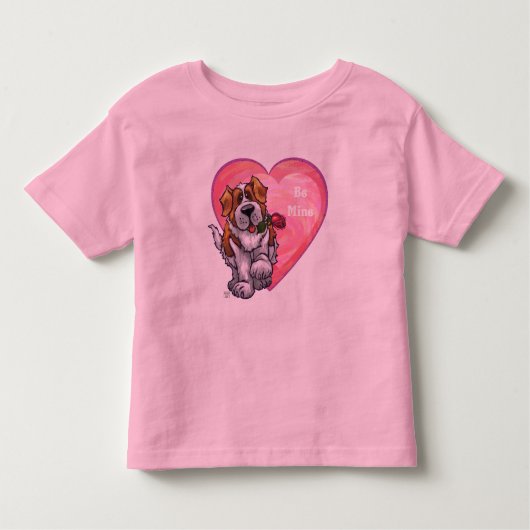 St. Bernard Valentinstag Kleinkind T-shirt (Vorderseite)