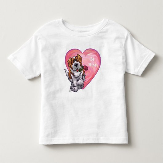 St. Bernard Valentinstag Kleinkind T-shirt (Vorderseite)