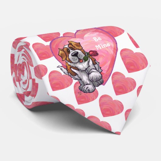 St. Bernard Valentinstag Krawatte (Gerollt)