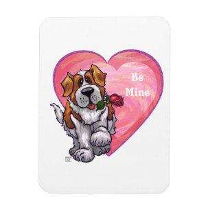 St. Bernard Valentinstag Magnet