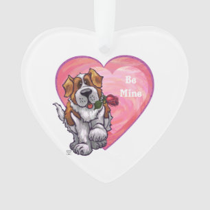 St. Bernard Valentinstag Ornament