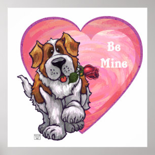 St. Bernard Valentinstag Poster