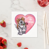 St. Bernard Valentinstag Serviette (Beispiel)