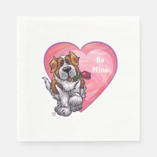 St. Bernard Valentinstag Serviette
