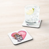 St. Bernard Valentinstag Untersetzer (Rechte Seite)