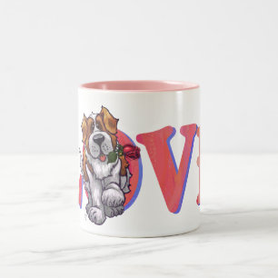 St. Bernard Valentinstag Zweifarbige Tasse