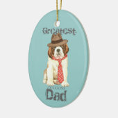 St. Bernard Vater Keramik Ornament (Links)