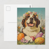 St. Bernard Vintag Oster Postkarte (Vorne/Hinten)