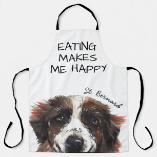St Bernard Watercolor Funny Quote Schürze