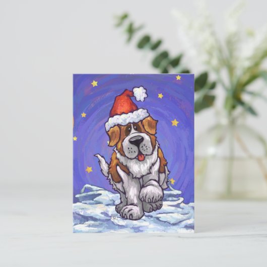 St. Bernard Weihnachten (Stehend Vorderseite)