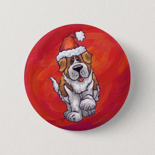 St. Bernard Weihnachten am Roten Meer Button (Vorderseite)