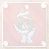 St. Bernard Weihnachten am Roten Meer Glasuntersetzer (Rückseite)