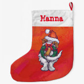 St. Bernard Weihnachten am Roten Meer Großer Weihnachtsstrumpf (Rückseite)