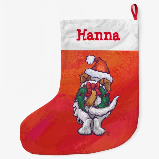 St. Bernard Weihnachten am Roten Meer Großer Weihnachtsstrumpf (Rückseite)
