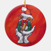 St. Bernard Weihnachten am Roten Meer Keramikornament (Hinten)