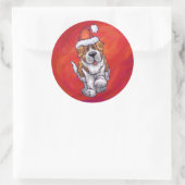 St. Bernard Weihnachten am Roten Meer Runder Aufkleber (Tasche)
