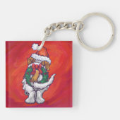 St. Bernard Weihnachten am Roten Meer Schlüsselanhänger (Rückseite)