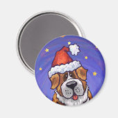 St. Bernard Weihnachten Magnet (Vorderseite/Rückseite)
