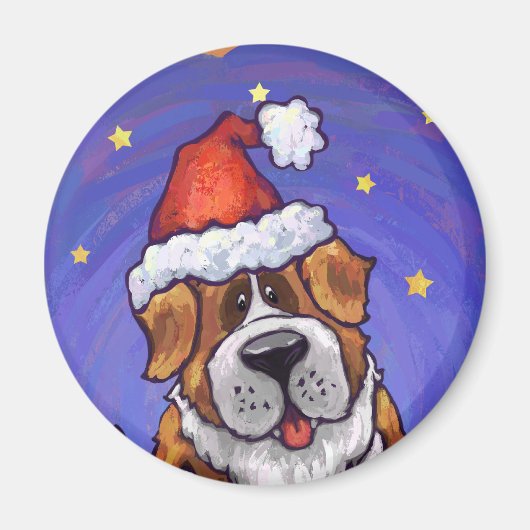 St. Bernard Weihnachten Magnet (Vorne)