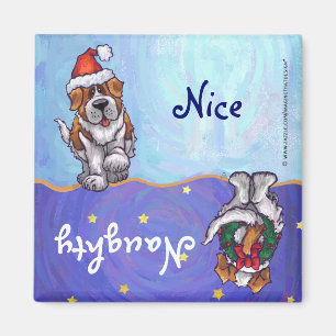 St. Bernard Weihnachten Magnet