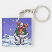 St. Bernard Weihnachten Schlüsselanhänger (Rückseite)