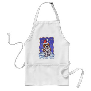 St. Bernard Weihnachten Schürze