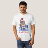 St. Bernard Weihnachten T-Shirt (Vorne ganz)