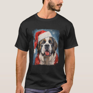 St Bernard Weihnachtsbaum Dog Santa Gifts Merry Xm T-Shirt