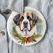 St. Bernard Weihnachtsfeiertag Button (Beispiel)