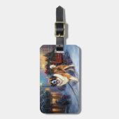 St. Bernard Weihnachtsfeiertag Gepäckanhänger (Vorderseite vertikal)