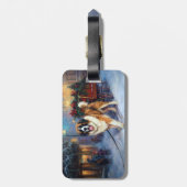 St. Bernard Weihnachtsfeiertag Gepäckanhänger (Rückseite vertikal)