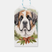 St. Bernard Weihnachtsfeiertag Geschenkanhänger (Rückseite)