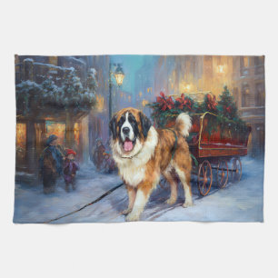 St. Bernard Weihnachtsfeiertag Geschirrtuch