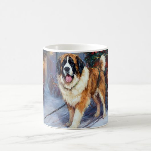St. Bernard Weihnachtsfeiertag Kaffeetasse (Mittel)