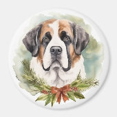 St. Bernard Weihnachtsfeiertag Magnet (Vorne)