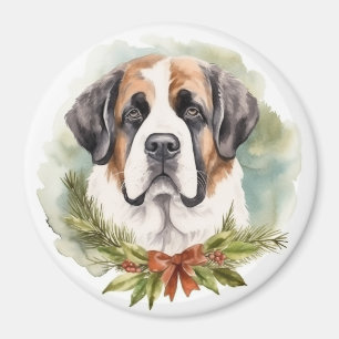 St. Bernard Weihnachtsfeiertag Magnet