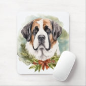 St. Bernard Weihnachtsfeiertag Mousepad (Mit Mouse)