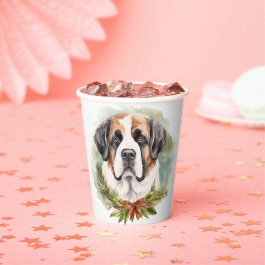 St. Bernard Weihnachtsfeiertag Pappbecher (Insitu)