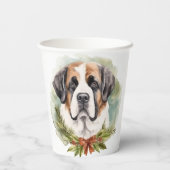 St. Bernard Weihnachtsfeiertag Pappbecher (Rückseite)