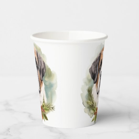 St. Bernard Weihnachtsfeiertag Pappbecher (Links)