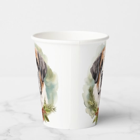 St. Bernard Weihnachtsfeiertag Pappbecher (Rechts)