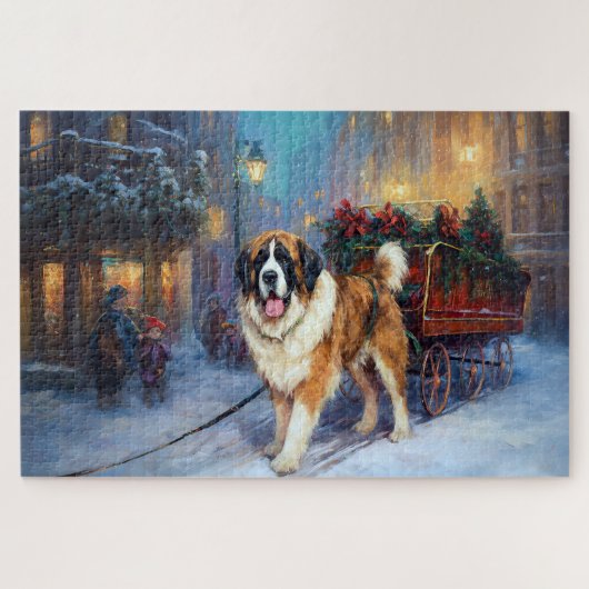 St. Bernard Weihnachtsfeiertag Puzzle (Horizontal)