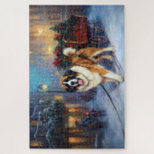 St. Bernard Weihnachtsfeiertag Puzzle (Vertikal)