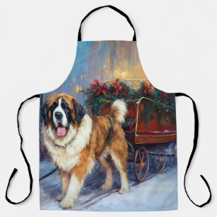 St. Bernard Weihnachtsfeiertag Schürze
