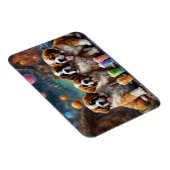 St. Bernard Welpen und Milchshakes Magnet (Rechte Seite)