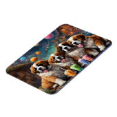 St. Bernard Welpen und Milchshakes Magnet (Linke Seite)