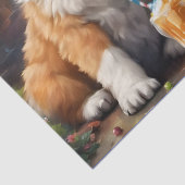 St. Bernard Welpen und Milchshakes Seidenpapier (Detail)